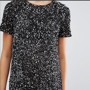 Maternity sequin top